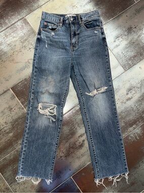 Daze Distressed high waist Women's Blue Ankle Straight 25
